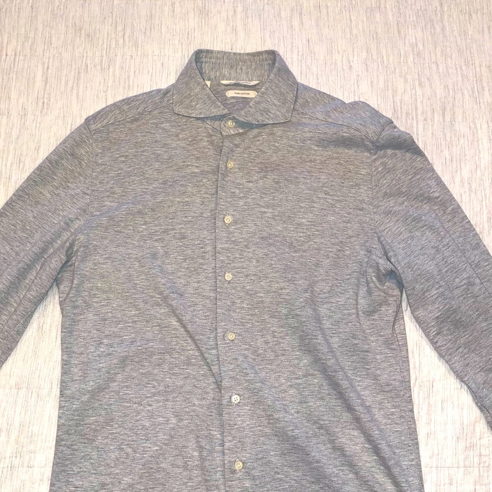 Long Sleeve Polo, Extra Slim Fit - 39/40